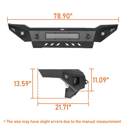 Load image into Gallery viewer, HookeRoad Front Bumper w/Skid Plate for 2007-2013 Toyota Tundra b5204s 9
