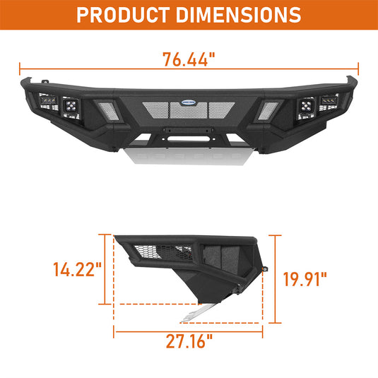 Heavy-duty Front Bumper for 2014-2024Toyota 4Runner Hooke Road b9826s 5