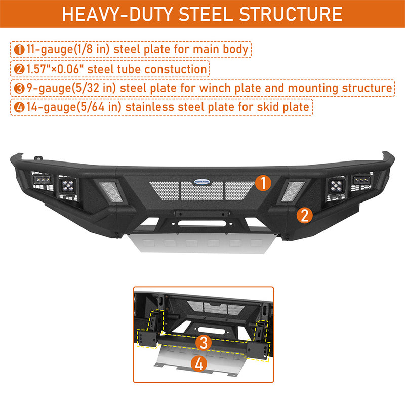 Load image into Gallery viewer, Heavy-duty Front Bumper for 2014-2024Toyota 4Runner Hooke Road b9826s 9
