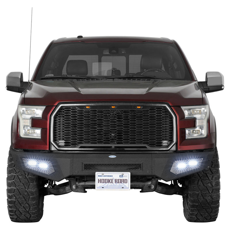 Load image into Gallery viewer, Heavy-duty Front Bumper w/ 4 Spotlights for 2015-2017 Ford F-150 Hooke Road b8293 2
