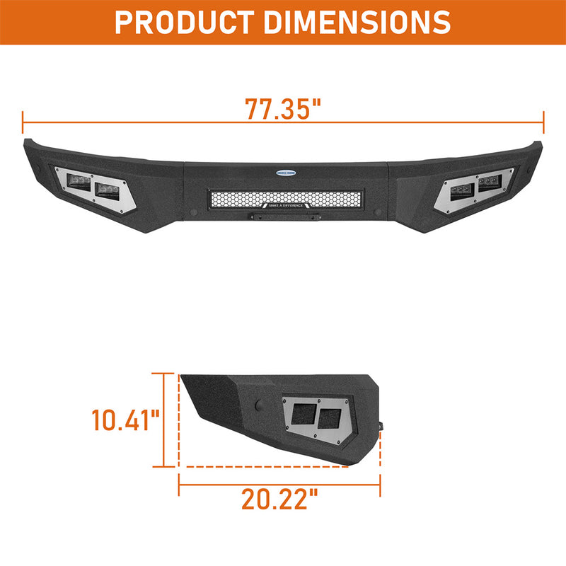 Load image into Gallery viewer, Heavy-duty Front Bumper w/ 4 Spotlights for 2015-2017 Ford F-150 Hooke Road b8293 5
