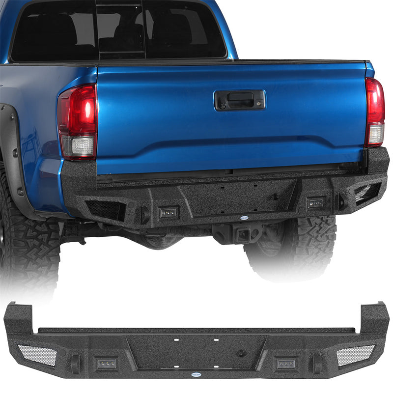 Load image into Gallery viewer, Hooke Road Heavy-duty Rear Bumper for 2016-2023 Toyota Tacoma 1
