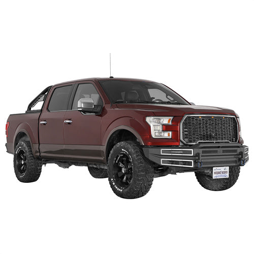Hooke Road Heavy-duty Steel Front Bumper for 2015-2017 Ford F-150 b8289  4