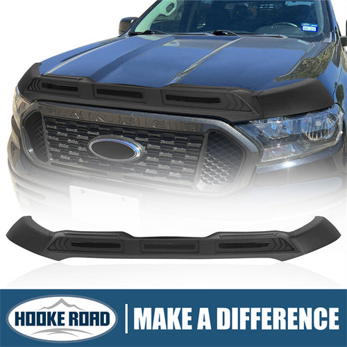 Load image into Gallery viewer, Hood Protector Stone &amp; Bug Deflector w/ Amber Lights For 2019-2023 Ford Ranger - Hooke Road qt10021 1
