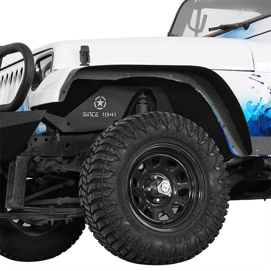 Hooke Road 1987-1995 Jeep Wrangler YJ Front Inner Fender Liners b1084s 2