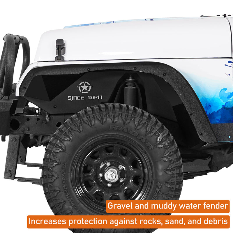 Load image into Gallery viewer, Hooke Road 1987-1995 Jeep Wrangler YJ Front Inner Fender Liners b1084s 6
