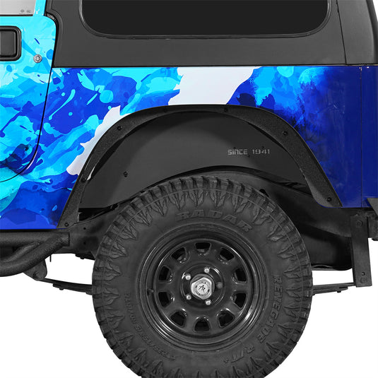 Hooke Road 1987-1995 Jeep Wrangler YJ Rear Inner Fender Liners b1085s 2