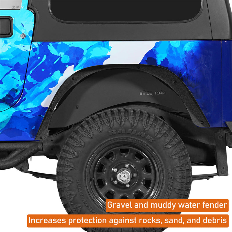 Load image into Gallery viewer, Hooke Road 1987-1995 Jeep Wrangler YJ Rear Inner Fender Liners b1085s 6
