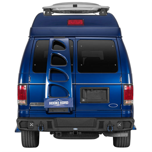 Hooke Road 1992-2014 Ford E-350 Rear Bumper with Hitch Receiver b8702 2