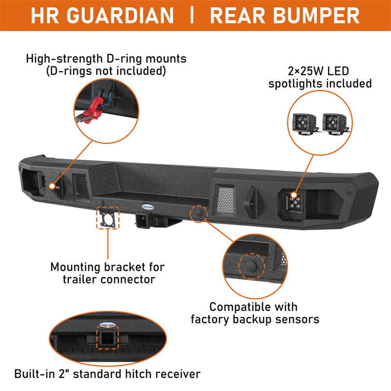 Load image into Gallery viewer, Hooke Road 1992-2014 Ford E-350 Rear Bumper with Hitch Receiver b8702 8
