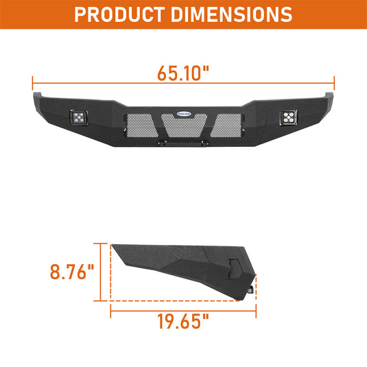 1995-2005 Chevy S10 Blazer Full-Width Front Bumper Hooke Road b7261 5