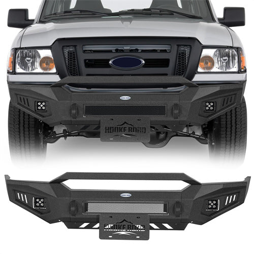 Hooke Road 1998-2011 Ford Ranger Front Bumper with Skid Plate b8822 1