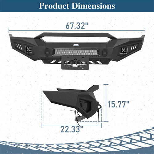 Hooke Road 1998-2011 Ford Ranger Front Bumper with Skid Plate b8822 5