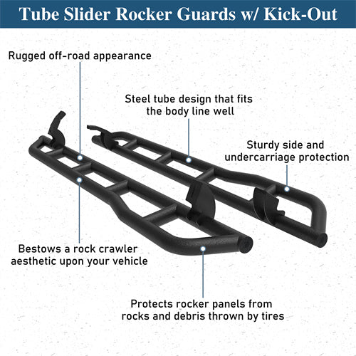 Load image into Gallery viewer, Hooke Road  2010-2024 Toyota 4Runner Tube Slider Rocker Guards b9821s 7

