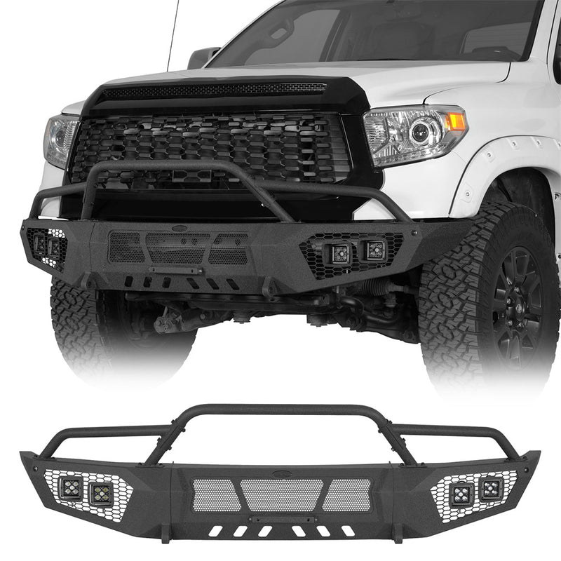 Load image into Gallery viewer, Hooke Road 2014-2021 Toyota Tundra Front Bumper with Bull Bars b5035 1
