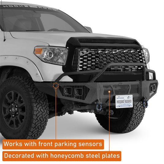 Hooke Road 2014-2021 Toyota Tundra Front Bumper with Bull Bars b5035 6