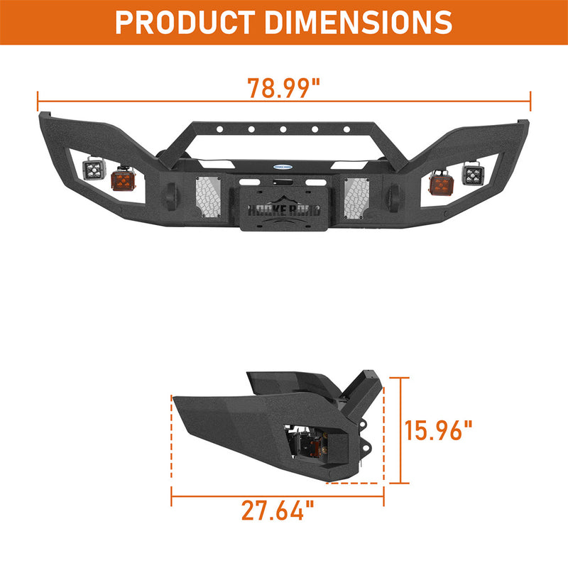Load image into Gallery viewer, Hooke Road 2016-2018 GMC Sierra 1500 Full-Width Front Bumper b9471 5
