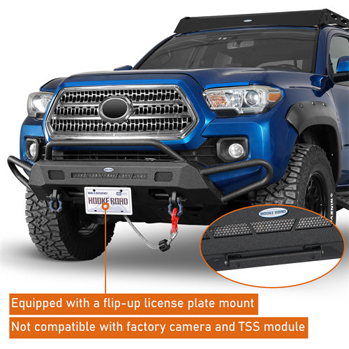 Load image into Gallery viewer, Hooke Road 2016-2023 3rd Gen Tacoma Front Bumper​ w/ Side Tube Guard b4229s 7
