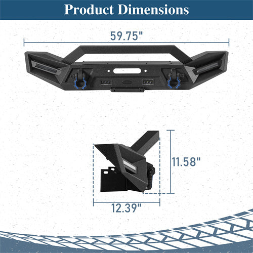Load image into Gallery viewer, Hooke Road Jeep Wrangler JL &amp; Gladiator JT Aftermarket Front Bumper with Winch Plate b3090 4
