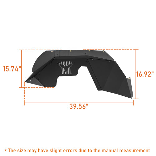 Load image into Gallery viewer, Hooke Road Aluminum Front Inner Fender Liners for 2007-2018 Jeep Wrangler JK b2117s 8
