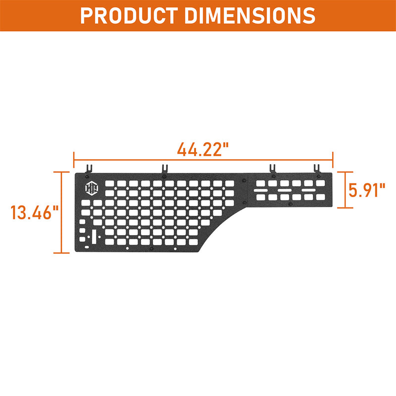 Load image into Gallery viewer, Bed Side Storage MOLLE Panels for 2020-2026 Jeep Gladiator JT Hooke Road b7031s 5
