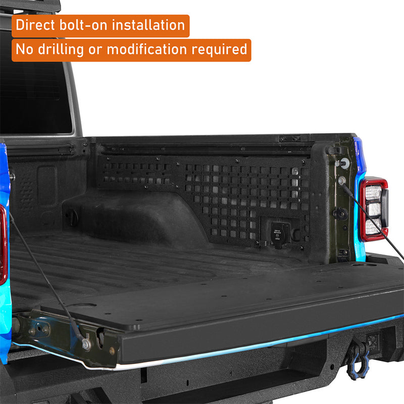 Load image into Gallery viewer, Bed Side Storage MOLLE Panels for 2020-2026 Jeep Gladiator JT Hooke Road b7031s 6
