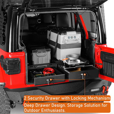 Jeep Wrangler Drawer System & Fridge Slide Mount for 2015-2024 Jeep ...