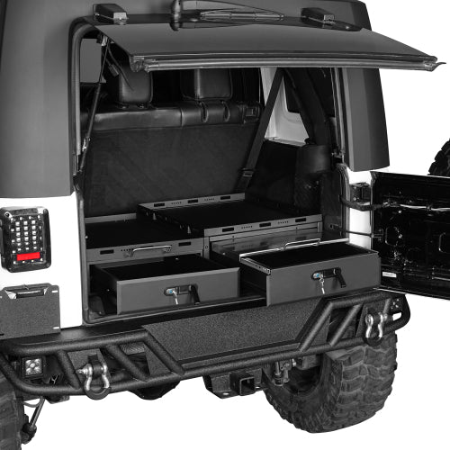 Hooke Road Jeep Wrangler Drawer System & Fridge Slide Mount for 2015-2024 Jeep Wrangler JK JL 4-Door b2089s 3