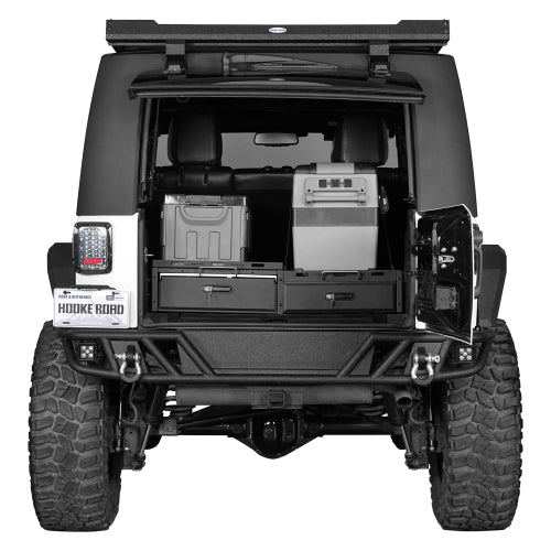 Hooke Road Jeep Wrangler Drawer System & Fridge Slide Mount for 2015-2024 Jeep Wrangler JK JL 4-Door b2089s 4