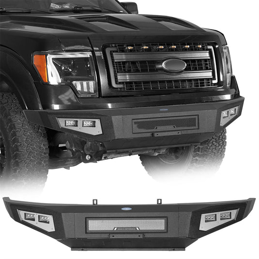 Hooke Road  Full Width Front Bumper for 2009-2014 Ford F150 b8201 1