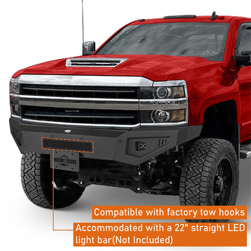 Load image into Gallery viewer, Hooke Road Front Bumper for 2015-2019 Chevy Silverado 2500HD 3500HD b9534 6
