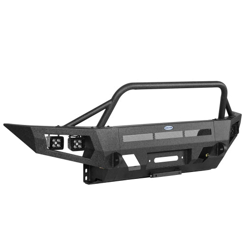 Hooke Road Toyota Tacoma Front Bumper w/ Winch Plate & 4 LED Light for 2005-2011 Toyota Tacoma b4030s 8