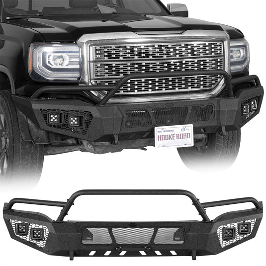 Hooke Road 2016-2018 GMC Sierra 1500 Front Bumper w/ Winch Plate b9470 1