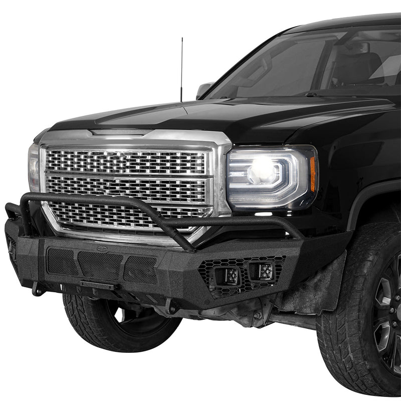 Load image into Gallery viewer, Hooke Road 2016-2018 GMC Sierra 1500 Front Bumper w/ Winch Plate b9470 2

