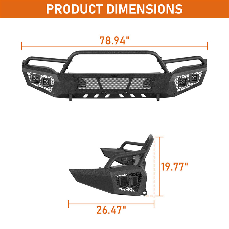 Load image into Gallery viewer, Hooke Road 2016-2018 GMC Sierra 1500 Front Bumper w/ Winch Plate b9470 5
