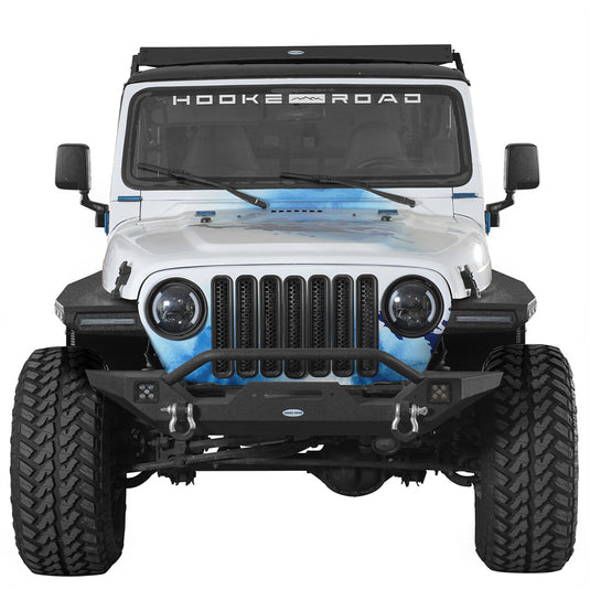 1997-2006 Jeep Wrangler TJ Front Fender Flares & Inner Liners Kit Hooke Road b1074 2