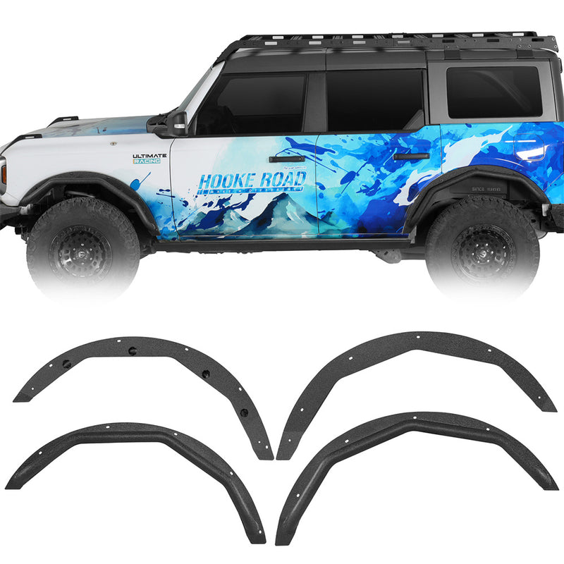 Load image into Gallery viewer, Front &amp; Rear Fender Flare Delete Kit for 2021-2026 Ford Bronco 4-Door Hooke Road b8943 1
