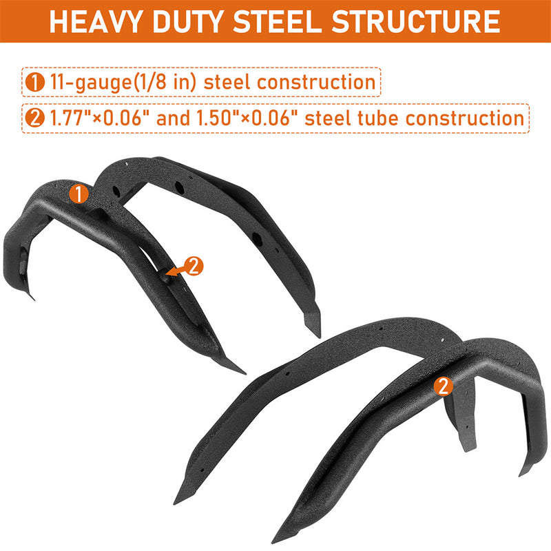 Load image into Gallery viewer, Front &amp; Rear Fender Flare Delete Kit for 2021-2026 Ford Bronco 4-Door Hooke Road b8943 8
