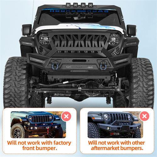 Load image into Gallery viewer, Hooke Road  Front Skid Plate for 18-25 Jeep Wrangler JL &amp; Gladiator JT 20-25 b3088 5
