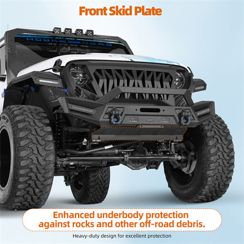 Load image into Gallery viewer, Hooke Road  Front Skid Plate for 18-25 Jeep Wrangler JL &amp; Gladiator JT 20-25 b3088 6
