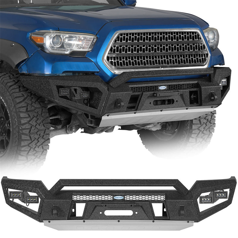 Load image into Gallery viewer, Hooke Road 2016-2023 Toyota Tacoma Front Bumper Skid Plate Winch Plate b4238 1
