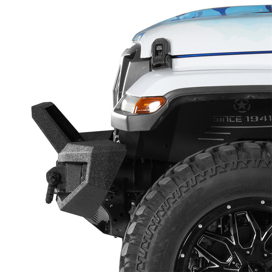 Full-Width Front Bumper for 2018-2026 Jeep Wrangler JL & Gladiaotr JT Hooke Road b3107s 2