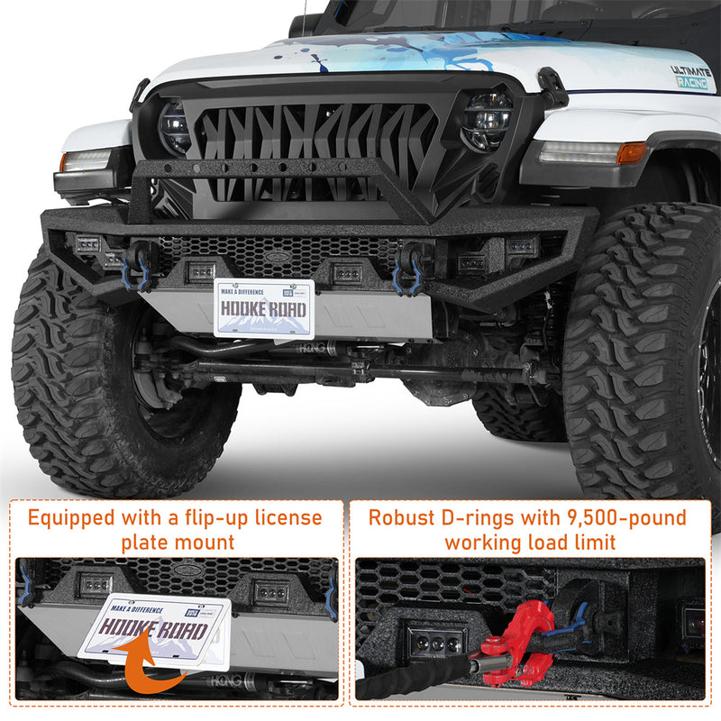 Load image into Gallery viewer, Full-Width Front Bumper for 2018-2026 Jeep Wrangler JL &amp; Gladiaotr JT Hooke Road b3107s 7
