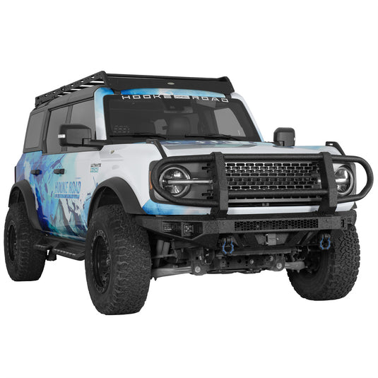 Hooke Road Grille Guard Front Bumper for 2021-2026 Ford Bronco 8956 2