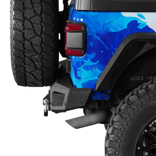 2018-2026 Jeep Wrangler JL Rear Bumper w/ Built-in Hitch Reciever Hooke Road b3110s 2
