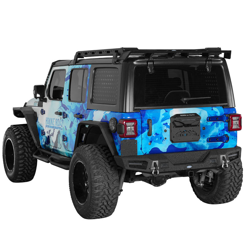 Load image into Gallery viewer, 2018-2026 Jeep Wrangler JL Rear Bumper w/ Built-in Hitch Reciever Hooke Road b3110s 3
