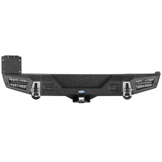2018-2026 Jeep Wrangler JL Rear Bumper w/ Built-in Hitch Reciever Hooke Road b3110s 4