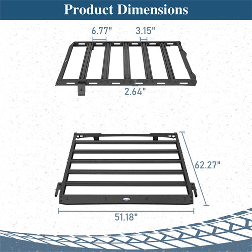 Hooke Road Jeep YJ Roof Rack Aluminum for Hardtop 1987-1995 1069s 5