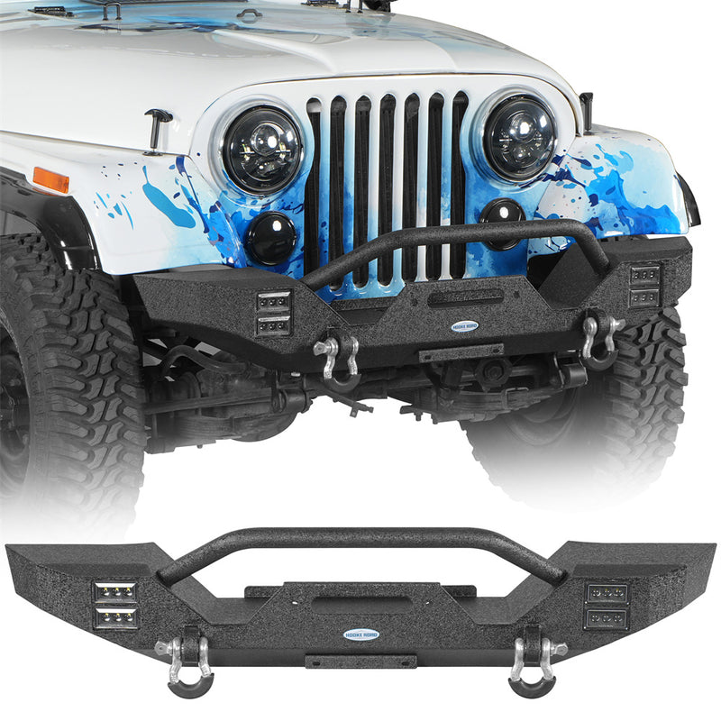 Load image into Gallery viewer, Mid-Width Front Bumper for 1976-1986 Jeep CJ-5 CJ-7 CJ-8 Scrambler Hooke Road b1091s 1

