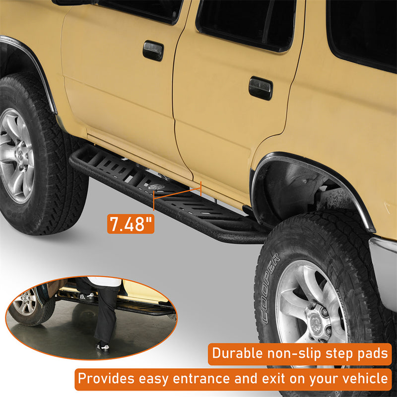Load image into Gallery viewer, Nerf Side Steps for 1990-1995 Toyota 4Runner 2nd Gen 4-Door Hooke Road b9701s 7
